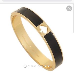 Kate Spade black spade magnetic hook bangle